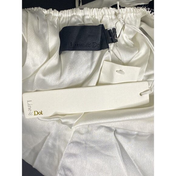 Line & Dot Women’s Black Floral Pom Pom Trim Open Back Midi Dress SZ S - Picture 7 of 10